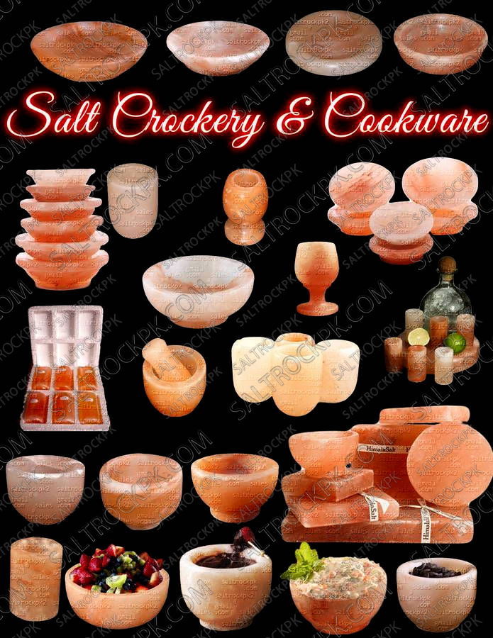 Rock Salt plates, platters, dishes, bowls & beverages glassware